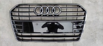 Решетка радиатора хром Audi A6 C7 4G0 lift как новый !