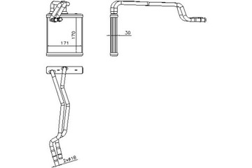 ОБІГРІВАЧ (171X170X30) FORD FIESTA VI 1.0-1.6 D 0