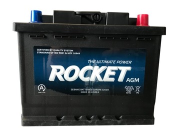 Akumulator Rocket AGM 12V 60Ah 640A P+ START-STOP