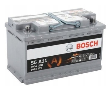 Аккумулятор BOSCH S5 AGM 80AH 800A S5A11 START STOP