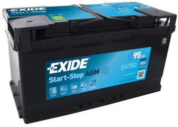 Akumulator 95Ah 850A P+ Start-Stop EXIDE AGM EK950