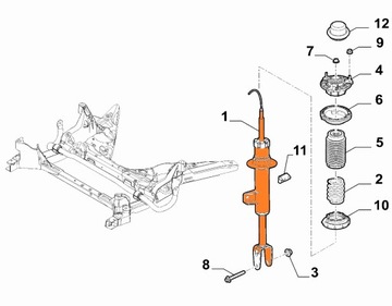 Amortyzator adaptacyjny lewy Alfa Romeo Giulia 4x2