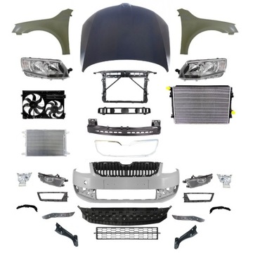 Octavia 13-17 передня маска крило фара ремінь