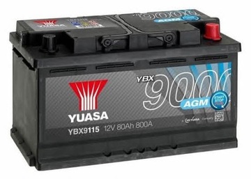 Akumulator Yuasa YBX9000 AGM Start-Stop Plus