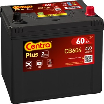 Akumulator Centra Plus CB604 12V 60Ah 390A