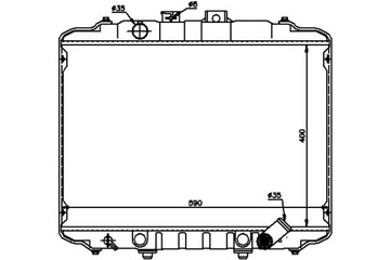 CHŁODNICA SILNIKA HYUNDAI H100 2.5D 07.93-03.00 NI