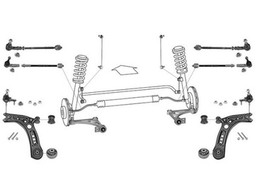 Wahacz zestaw zawieszenia Audi A3 III 8V1 8VK 8VS