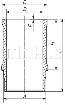 Mahle 061 WN 26 01 гільза циліндра 061 WN 26 01