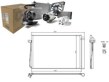 Конденсатор кондиционера BMW 5 (E60) 5 (E61) 6 (E63)