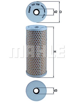 Filtry hydrauliczne układu kierownic MAHLE HX 108