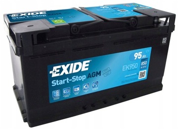 Akumulator Exide AGM 12V 95Ah 850A P+ EK950