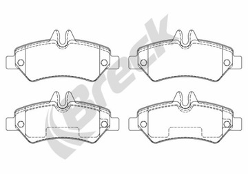 Задні колодки BRECK Mercedes SPRINTER 5-t 509 CDI