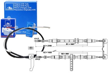 ТРОС РУЧНОГО ТОРМОЗА ATE 4839874 1987477895 1085