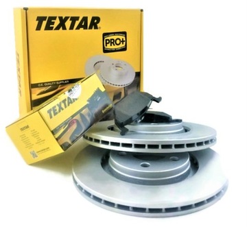 TEXTAR диски + передні колодки MERCEDES W201 W124