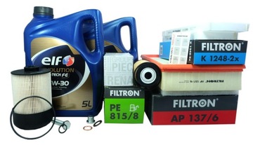 4xFiltr + olej 5W30 Nissan Interstar NV400 2.3 dCi