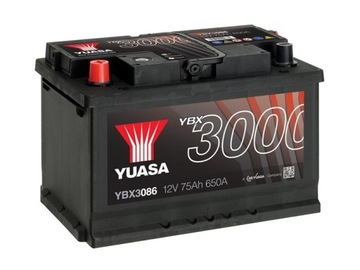 Akumulator Yuasa YBX3000 SMF 12V 75AH 650A(EN) L+