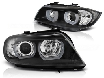 BMW E90 / E91 05-08 чорні кільця LED 3D ксенонові лампи