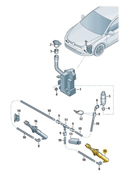 DYSZA SPRYSKIWACZA LEWA VW GOLF E-GOLF 4MOTION OE