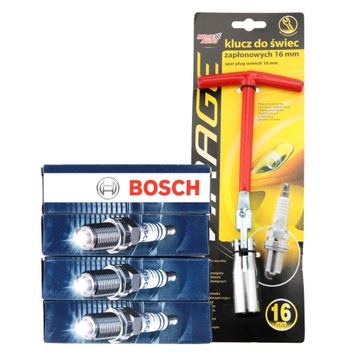 4x Świece Zapłonowe Bosch 0 242 145 571 +klucz