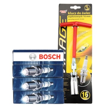 4x Świece Zapłonowe Bosch 0 242 235 775 +klucz