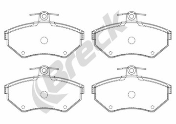 Гальмівні колодки передні BRECK AUDI A4 1.6