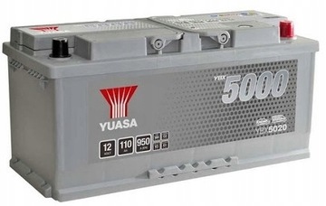 AKUMULATOR YUASA SILVER 110Ah 950A P+ YBX5020