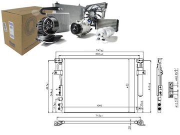 КОНДЕНСАТОР РАДИАТОР КОНДИЦИОНЕРА NISSENS 05175368A