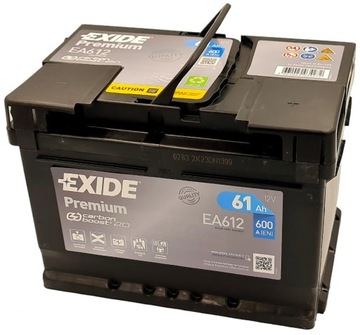 АКУМУЛЯТОР EXIDE PREMIUM 61AH 600A EA612