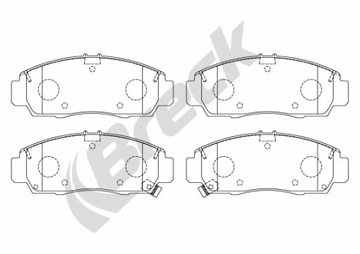 Гальмівні колодки передні BRECK HONDA CIVIC VII 2.0 і