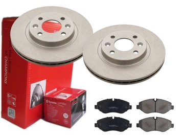 ДИСКИ BREMBO ПЕРЕДНИЕ КОЛОДКИ RENAULT CLIO II THALIA