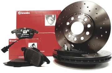 BREMBO XTRA TARCZE+KLOCKI PRZÓD AUDI A3 8P 288MM