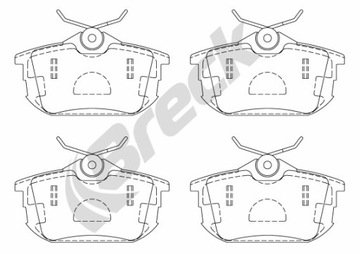 ТОРМОЗНЫЕ КОЛОДКИ ЗАДНИЕ BRECK MITSUBISHI COLT VI 1.5 CZT