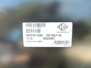 MASKA POKRYWA SILNIKA VW GOLF VII 12-19 2216100