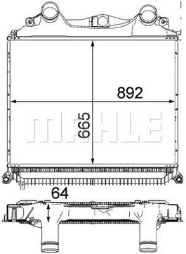 MAHLE CI 121 000P Chłodnica powietrza doładowujące