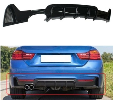 Dyfuzor spoiler Tył BMW F33 F32 F36 CZARNY POŁYSK