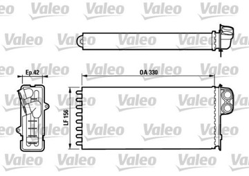 VALEO теплообменник внутреннее отопление 812128