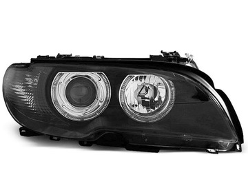 LAMPY PRZEDNIE BMW E46 C/C 03-06 RINGI FK SOCZEWKI