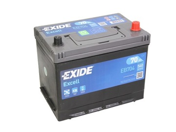 AKUMULATOR EXIDE EB704 70AH 540A P+