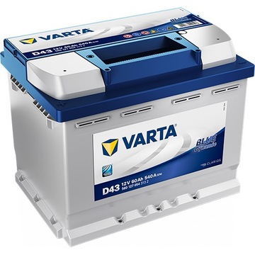 Пусковая батарея 60Ah 540a L + Varta Blue D43