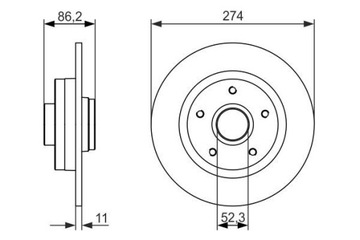 BOSCH 0 986 479 682 гальмівний диск