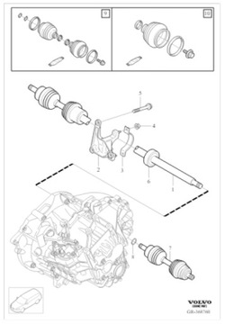 VOLVO C30 C70 S40 V50 S80 V70 правостороння опора