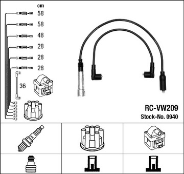 ДРОТИ ЗАПАЛЮВАННЯ VW LT 28-35 І LT 40-55 І 2.4