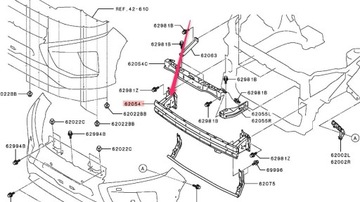 Belka zderzaka przedniego Mitsubishi