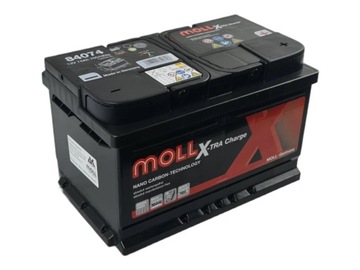 Акумуляторна батарея MOLL X-tra Charge 12V 74Ah 700A MX84074 3 роки гарантії