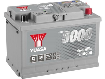 Аккумулятор Yuasa YBX5096 80Ah 740a P+ Amper