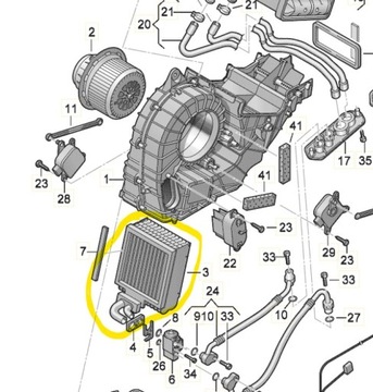 Parownik klimatyzacji AUDI Q7 2005-2015