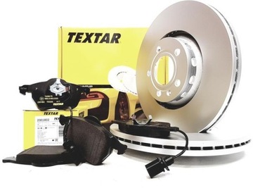 TEXTAR диски + передні колодки AUDI A4 B6 B7 A6 C5