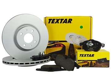 TEXTAR диски + колодки спереду AUDI A4 B9 A5 F5 318 мм