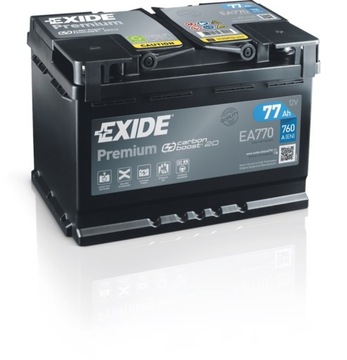 Аккумулятор Exide Premium 12V 77ah 760A EA770