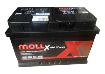 Akumulator 74Ah, 700A P+ MOLL X-tra Charge 84074